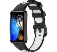 Strap-it Bracelet sport - compatible pour Huawei Band 8 (noir/blanc) G
