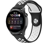 Strap-it Bracelet sport - compatible pour Huawei Watch 3 (Pro) (noir/lanc) G