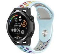Strap-it Bracelet sport - compatible pour Huawei Watch GT (bleu clair/arc-en-ciel) G