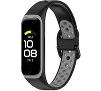 Strap-it Bracelet sport - compatible pour Samsung Galaxy Fit 2 (noir/gris) G