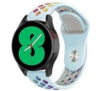 Strap-it Bracelet sport - compatible pour Samsung Galaxy Watch 4 44mm (bleu clair/multicolore) G