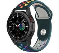 Strap-it Bracelet sport - compatible pour Samsung Galaxy Watch 4 Classic 42mm (vert pin/coloré) G
