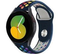 Strap-it Bracelet sport - compatible pour Samsung Galaxy Watch 5 - 40mm (bleu foncé/multicolore) G