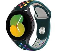 Strap-it Bracelet sport - compatible pour Samsung Galaxy Watch 5 - 40mm (vert pin/multicolore) G