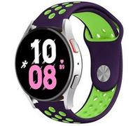 Strap-it Bracelet sport - compatible pour Samsung Galaxy Watch 5 - 44mm (violet/vert) G