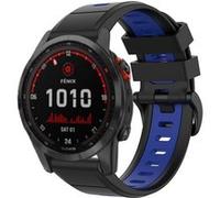 Strap-it Bracelet sport - compatible pour Samsung Galaxy WatchFenix 7x (noir/bleu) G