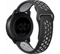 Strap-it Bracelet sport - compatible pour Samsung Galaxy WatchVivomove 3s - 39mm - noir/gris G