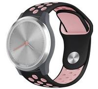 Strap-it Bracelet sport - compatible pour Samsung Galaxy WatchVivomove 3s - 39mm - noir/rose G