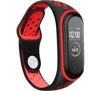 Strap-it Bracelet sport - compatible pour Xiaomi Mi Band 5 (noir/rouge) G