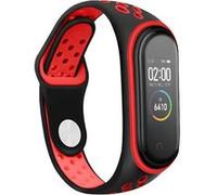 Strap-it Bracelet sport - compatible pour Xiaomi Mi band 6 (noir/rouge) G