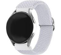 Strap-it Bracelet tissé réglable - compatible pour Samsung Galaxy Watch 4 Classic 46mm (blanc) G