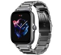 Strap-It Bracelet titane - compatible pour Amazfit GTS 3 (gris) G