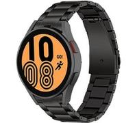 Strap-it Bracelet titane - compatible pour Samsung Galaxy Watch 4 44mm (noir) G