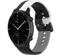 Strap-it Bracelet triple - compatible pour Amazfit GTR 2 (noir/blanc/gris) G