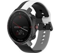 Strap-it Bracelet triple sport - compatible pour Polar Grit X Pro (noir/blanc/gris) G
