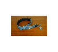 STRAP M DV BLUE - Sangle en cuir largeur 65mm - logo DV Mark - couleur Bleue