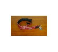 STRAP M DV BORDEAUX - Sangle en cuir largeur 65mm - logo DV Mark - couleur Bordeaux