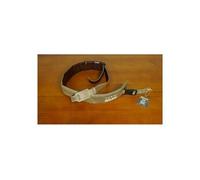 STRAP M DV BROWN - Sangle en cuir largeur 65mm - logo DV Mark - couleur brune
