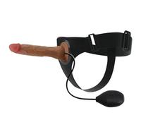 Strap-On FOPS avec fonction de pulvérisation, Dildo réaliste 20 cm avec éjection, harnais réglable (58-86 cm) pour couples et lesbiennes D69