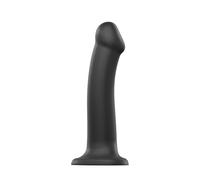 Strap-On-Me Dildo Bendable Double Densité | Godes semi-réalistes ultra-souples 100% silicone avec mémoire de forme | Étanche, compatible avec harnais lingerie | Gode XXL, Large, XL, M & S - Noir L