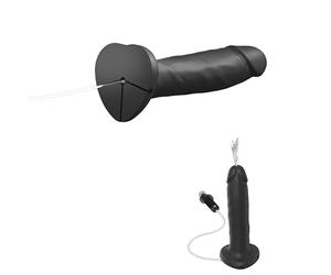Strap-On-Me Dildo Éjaculateur Réaliste - Gode Éjaculateur Compatible Gode Ceinture, Pénis en Silicone Liquide, Stimulation Points G & P, Anal Safe, Étanche IPX7, Réservoir 30 ml (Noir, Extra Large)