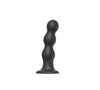 strap-on-me | Dildo/Plug "Balls" | Gamme Hybride | Epouse les Courbes du Corps, Diamètre des Perles Identique | Silicone Ultra-Doux - Compatible Harnais | Noir, Taille S