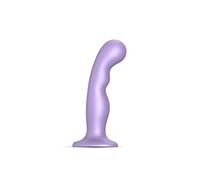 Strap-on-me - Dildo/Plug "P&G" - Gamme Hybride - Design Ergonomique - Gode en Silicone Ultra-Doux - Godemichet Compatible Harnais - Lilas Métallique - Taille XXL