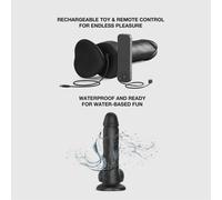 Strap On Me Dildo Ventouse Rotatif Réaliste Noir