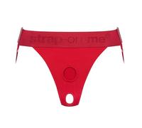 strap-on-me® Harnais Lingerie Unique: Harnais Gode Ceinture pour Femme - Effet Seconde Peau, Double Anneau pour Aventure Sauvage & Double Plaisir - Compatible avec Godemichets & Strap-Ons - Rouge