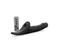 Strap-On-Me - Multi Orgasm Dildo Réaliste Télécommandé | Sextoy Femme | Vibromasseur 3-en-1 | Stimulation Clitoridienne, Vaginale & Anale | 3 Moteurs Indépendants | 5 Intensités (Noir, M)