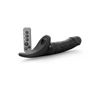 Strap-On-Me - Multi Orgasm Dildo Réaliste Télécommandé | Sextoy Femme | Vibromasseur 3-en-1 | Stimulation Clitoridienne, Vaginale & Anale | 3 Moteurs Indépendants | 5 Intensités (Noir, XL)