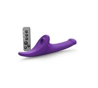 Strap-On-Me - Multi Orgasm Dildo Semi-Réaliste Télécommandé | Gode Vibrateur Femme | Vibromasseur Sextoy 3-en-1 | Stimulation Clitoridienne, Vaginale & Anale | 3 Moteurs Indépendants (Violet, S)