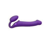 strap-on-me Strap-on Vibrant Télécommandé 3 Moteurs - Gode Vibrant avec Télécommande | Rechargeable et Étanche, Triple Stimulation, Compatible Harnais pour Hommes et Femmes - Violet M