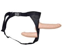 Strap On Podwójny 19cm i 13cm Cielisty