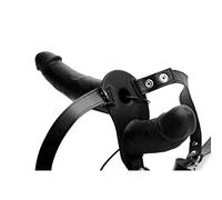 Strap U Vibromasseur Double Strap-On Power Pegger, Noir