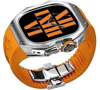 STRAPE DE FLUORORUBBER DE FLUORORUBBER TITANIUM Premium , pour Ultra 8 49mm , Band de montre en caoutchouc et kit de mod de fermoir en acier inoxydable , pour les hommes Womber Watch Band Remplacer
