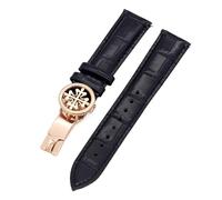 STRAPE DE MONTRE en cuir authentique 19 mm 20 mm 22 mm Bands de surveillance pour Patek Philippe Wath Bands avec acier inoxydable Deploy Clasp Men Femmes (couleur: brun clair doré, taille: 20 mm)
