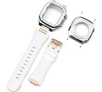 STRAPE DE MONTRE SILICONE SILICONE en acier inoxydable ， pour la série 7 8 45 mm 41mmkit, bande de remplacement de couverture métallique pour hommes ， pour 44 mm 6 5 4 SE ACCESSOIRES
