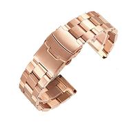 STRAPE MONTRE MÉTAL METAL ACIER INOXED / 20 mm 22 mm 24 mm Boucle double noire, or rose, argent