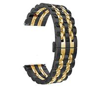 STRAPE RECHERCHE STRAPE D'EACHIDE SUR LE REMARRE À LA MAISON POUR LE BOUCLE DE PORTON 22 mm 22 mm Bouchette détachable en métal solide / 22 mm/or noir