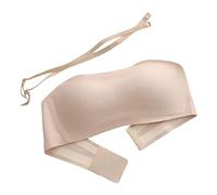 Strapless Bra Bandeau Soutien Gorge Femme Allaitement Coque Adhesive Sein Silicone Travesti Poitrine Invisible Soutiens-Gorge Peau a Emboitant avec Armature Grande Taille Brassiere Nue Bretelle Large