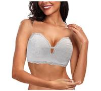 Strapless Bra Bustier Épaule Tombée Petit Buste Poitrine Plate Push Up Maintien Supérieur Anti Glissement Femme Soutien Gorge sans Armature