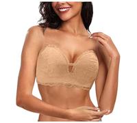 Strapless Bra Bustier Épaule Tombée Petit Buste Poitrine Plate Push Up Maintien Supérieur Anti Glissement Femme Soutien Gorge sans Armature