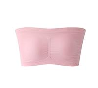 Strapless Bra Soutien Gorge Bandeau Push Up Brassière Femme Transparent Sans Bretelles Poitrine Cache Teton Coeur Triangle Bretelle Amovible Invisible Tetons Coussinets Soutien-Gorge Et Volumateurs De