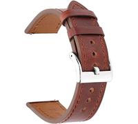 STRAPS STRAPS BANDES CEINTRAQUE 20 mm 22 mm Femmes hommes Sobrave de bracelets de cuve à vache ajustement pour Huawei GT2 ajustement pour Samsung Smart Watch (22 mm d'huile de palme foncé)