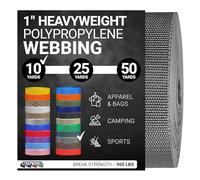 Strapworks Sangle en polypropylène épais, Robuste pour la réparation d'équipement et Le Bricolage en Plein air, 2,5 cm x 9 m, Gris Anthracite
