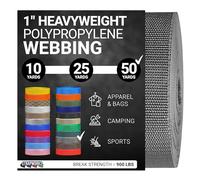 Strapworks Sangle en polypropylène épais, Robuste pour la réparation d'équipement et Le Bricolage en Plein air, 2,5 cm x 45,7 m, Gris Anthracite