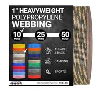 Strapworks Sangle en polypropylène épais, Robuste pour la réparation d'équipement et Le Bricolage en Plein air, 2,5 cm x 9 m, Camouflage