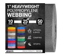 Strapworks Sangle en polypropylène épais, Robuste pour la réparation d'équipement et Le Bricolage en Plein air, 2,5 cm x 23 m, Gris Anthracite