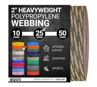 Strapworks Sangle en polypropylène Lourd - Sangle en polyéthylène Robuste pour réparation d'équipement de Bricolage en extérieur, 5,1 cm x 22,9 m - Camouflage forêt